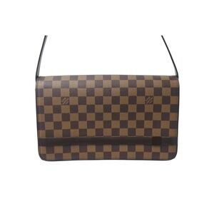Louis Vuitton Damier shoulder leather Ebene brown Brown bag Tribeca